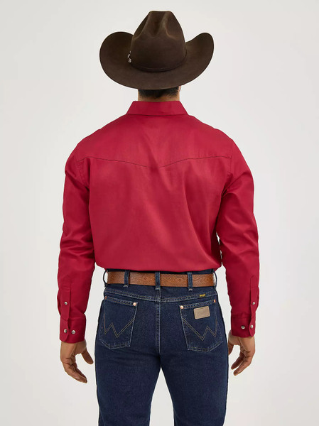 WRANGLER PAINTED DESERT LONG SLEEVE BUTTON DOWN TWILL SHIRT RED MP3522R