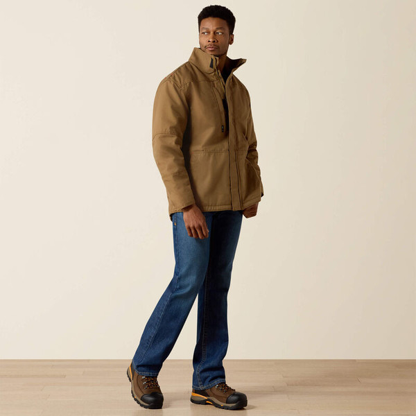 ARIAT MENS FR WORKHORSE INSULATED JACKET FIELD KHAKI 10024029