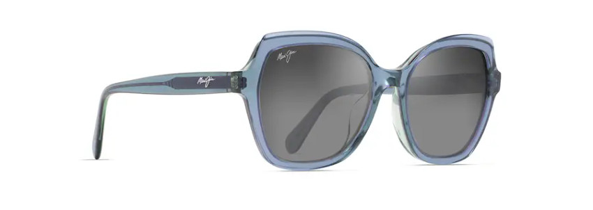 MAUI JIM MAMANE POLARIZED FASHION SUNGLASSES GREY/TEAL GS883-03