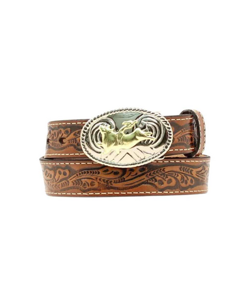 M&F NOCONA BOYS EMBOSSED WITH BULLRIDER BUCKLE BELT N4410402