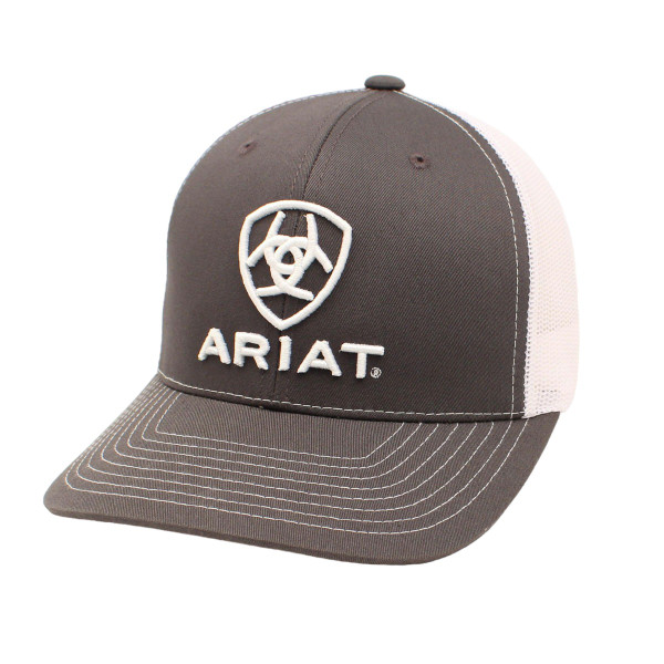 M&F ARIAT MENS SHIELD SNAPBACK CAP GRAY A300003206