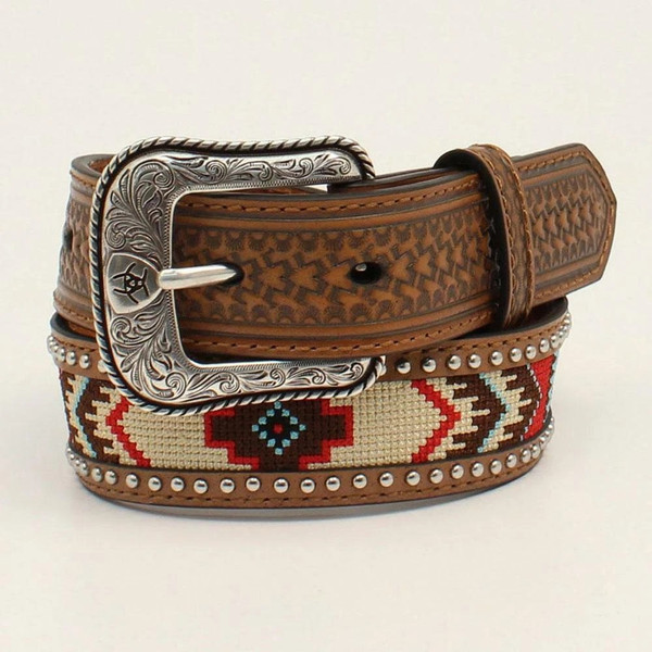M&F ARIAT BOYS EMBROIDERED INLAY BELT A1307108