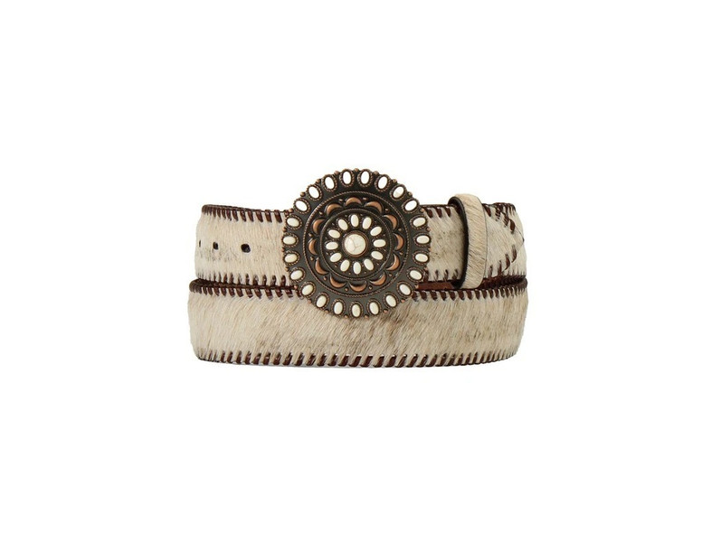 M&F NOCONA WOMENS CALF HAIR WHIPSTITCH BUCKLE BELT N320006237