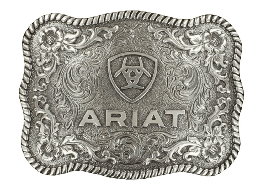 M&F ARIAT MENS ROPED EDGE LOGO BUCKLE 37006