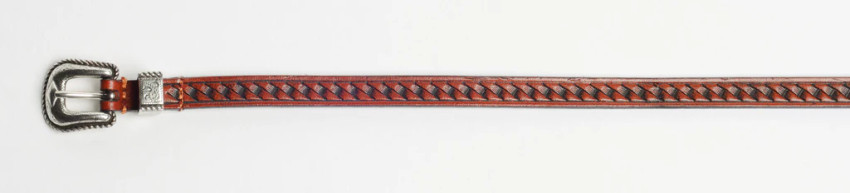 COWBOY CHROME BASKET TOOL HAT BAND TAN H746