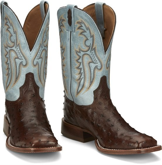 JUSTIN JACINTO BOURBON FULL QUILL OSTRICH BOOTS EP6093