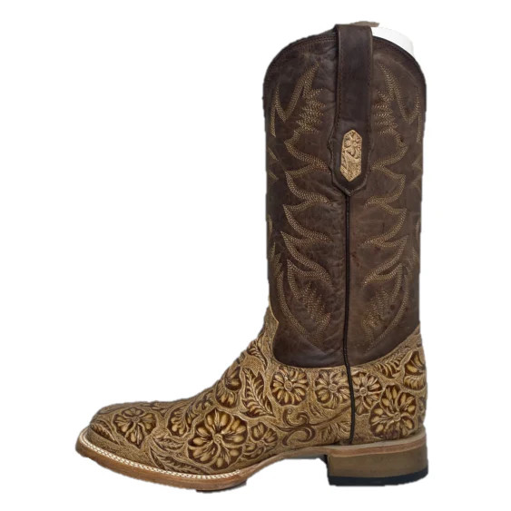 COWTOWN MENS ORYX HAND FLORAL TOOLED BOOTS Q6152