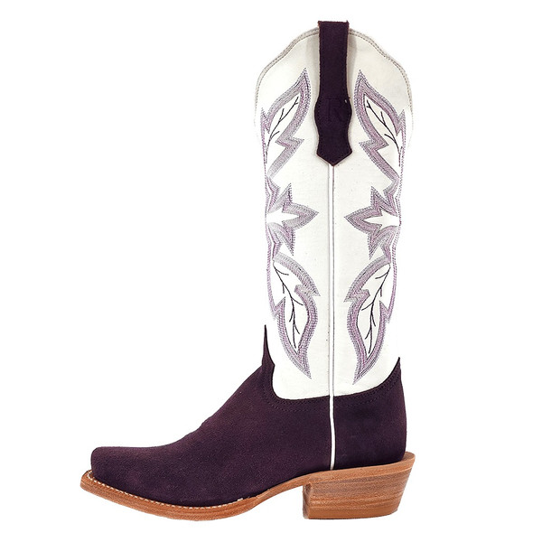 R WATSON WOMENS ROUGHOUT NARROW SQUARE 13″ PLUM RWL8408-1