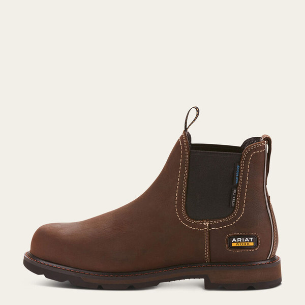 ARIAT MENS GROUNDBREAKER CHELSEA WORK BOOT 10024983