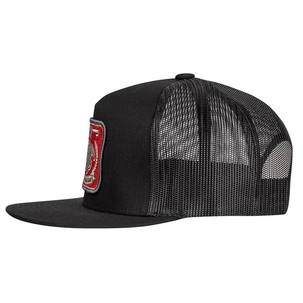LAZY J BLACK RED AMERICAS BEST BRAND TRUCKER HAT BLACK4BEST
