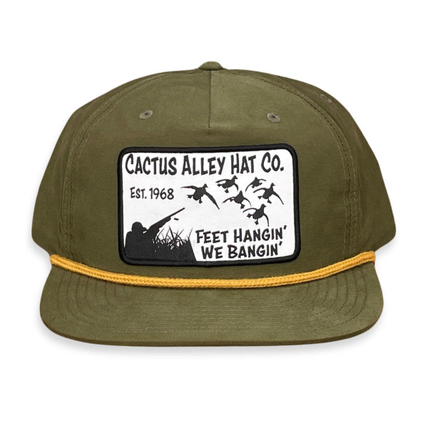 CACTUS ALLEY FEET HANGIN LODEN/ AMBER ROPE SNAPBACK CAP 256LOD-P177