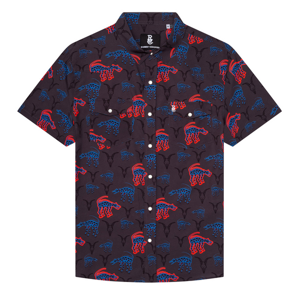 RAISED BY COYOTES LA CHUPACABRA PEARL SNAP
