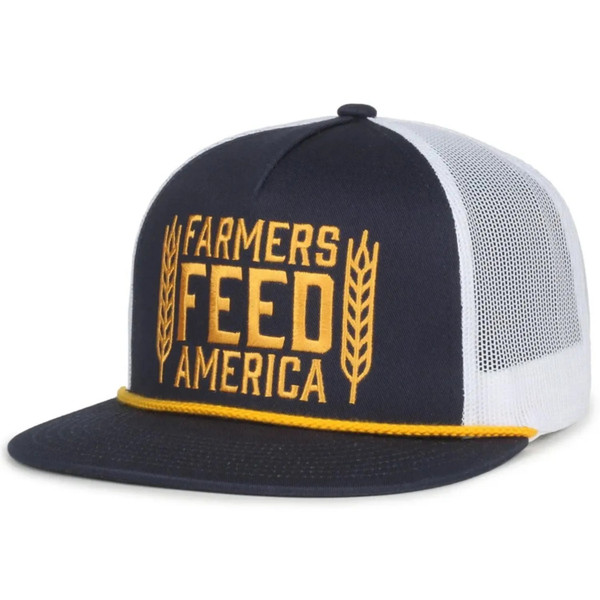 RURAL CLOTH FARMERS FEED AMERICA HAT DARK NAVY FFA-F01