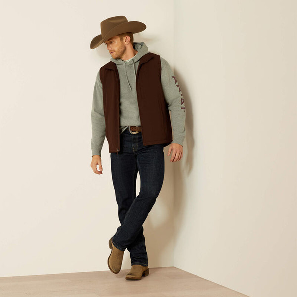 ARIAT PIONEER STRETCHSHELL VEST CARAFE BROWN 10062509