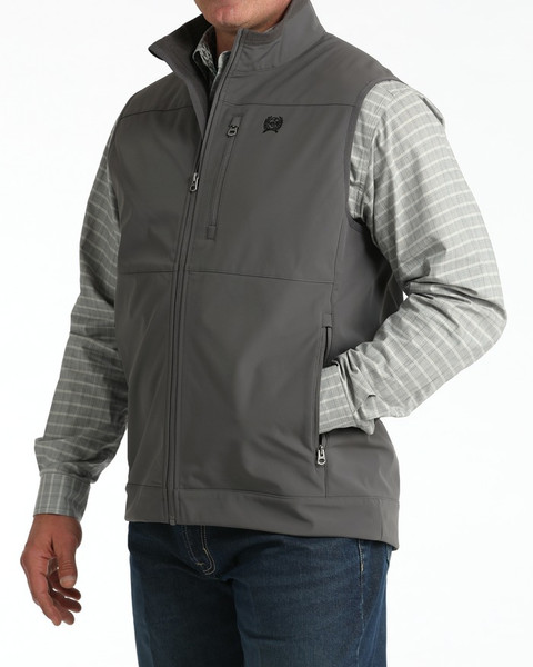 CINCH MENS WINDPROOF VEST GREY MWV1099012
