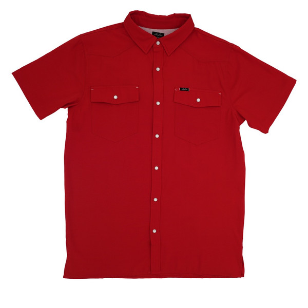 SAN JAC YOUTH SHORT SLEEVE PEARL SNAP SHIRT RED YTH-SS-RED