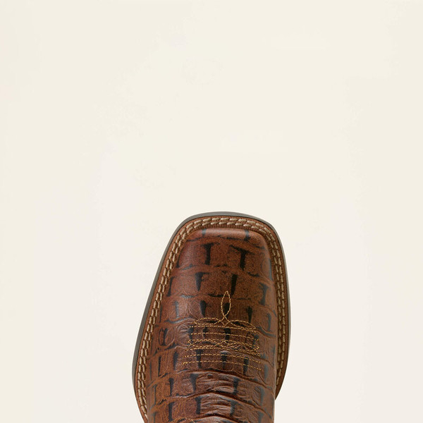 ARIAT KNOX WESTERN BOOT BROWN CROCODILE PRINT 10074192