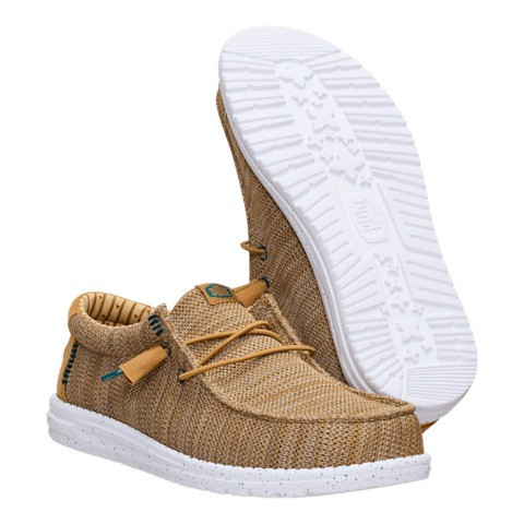 HEY DUDE WALLY STRETCH SOX BONE BROWN/MULTI 41898-2LI