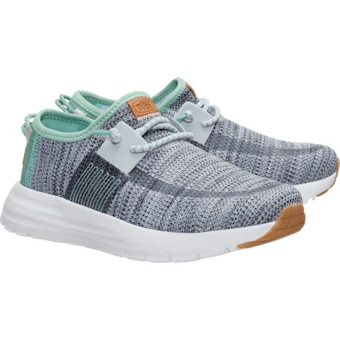HEY DUDE SIROCCO STRETCH SOX GREY/GRANITE GREEN 45207-1YH
