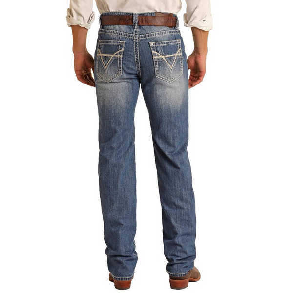 ROCK & ROLL MENS DOUBLE BARREL RELAXED STRAIGHT LEG JEAN M0S1612