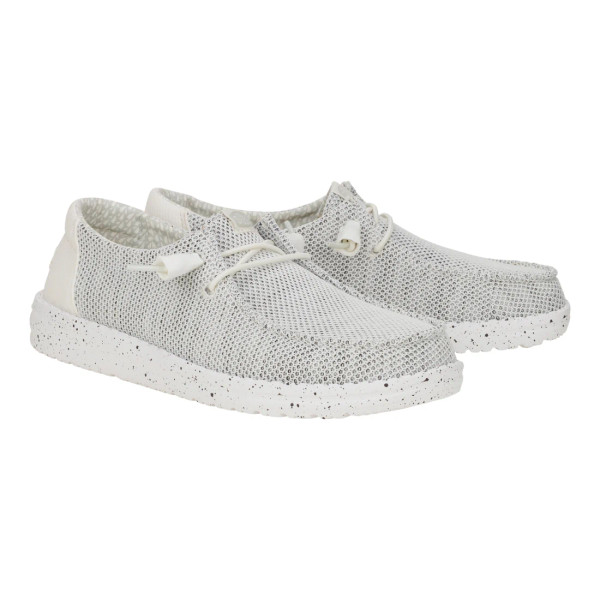 HEY DUDE WENDY STRETCH SOX STONE WHITE 41878-1KA
