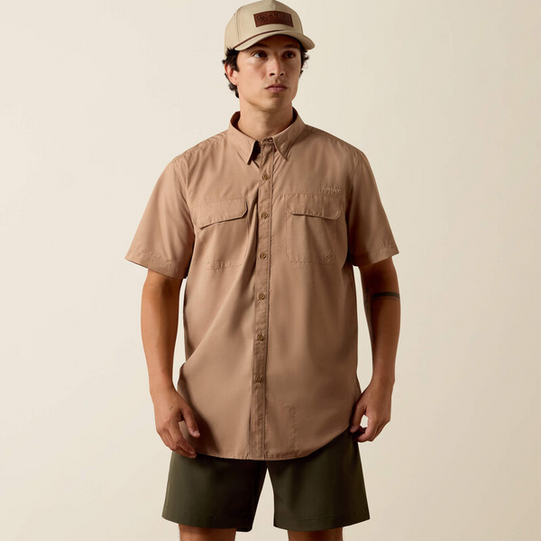 ARIAT PRINTED VENTTEK OUTBOUND FITTED SHIRT CARTOUCHE 10073427