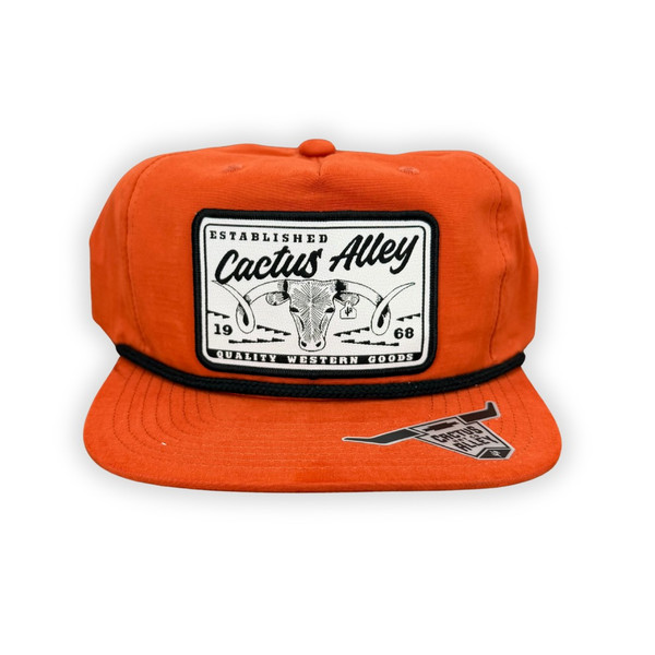 CACTUS ALLEY CATTLE DRIVE SNAPBACK CAP ORANGE/BLACK 256DRKO-P246