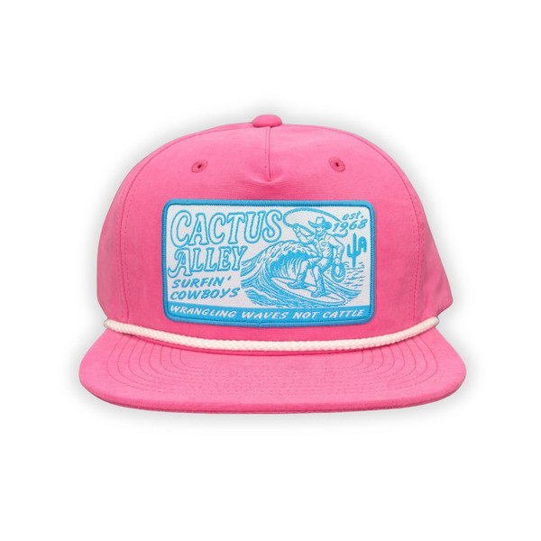 CACTUS ALLEY SURFIN SNAPBACK CAP PINK/WHITE 256PINK-P258