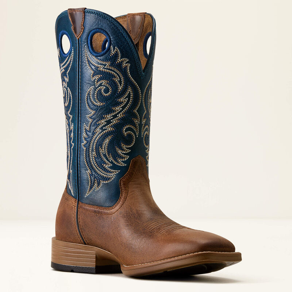 ARIAT REDCLIFF WIDE SQUARE TOE BOOT AUTUMN TAN/MIDNIGHT AZURE 10080540