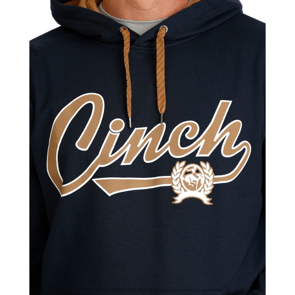 CINCH FLEECE LOGO PULLOVER HOODIE NAVY MWK1206036