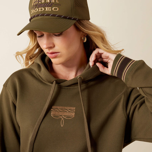 ARIAT THREADED THROUGH HOODIE IVY GREEN 10079330