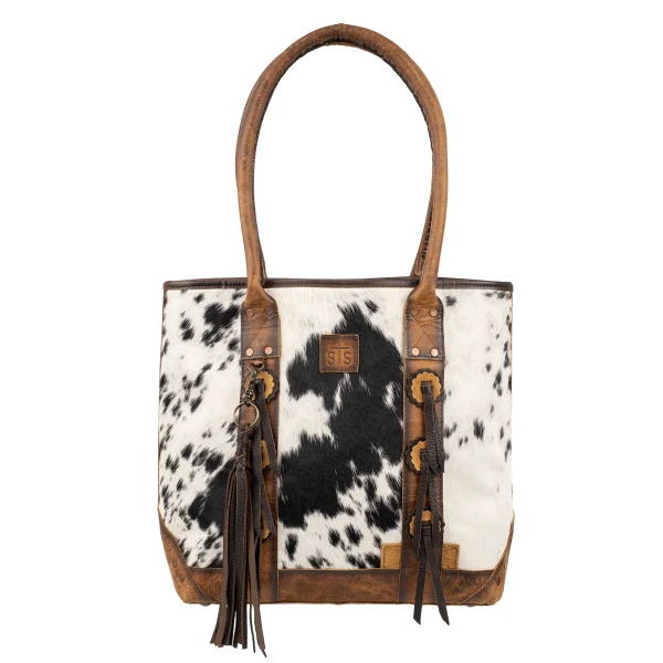 STS GUADALUPE COWHIDE PALOMINO TOTE STS35746