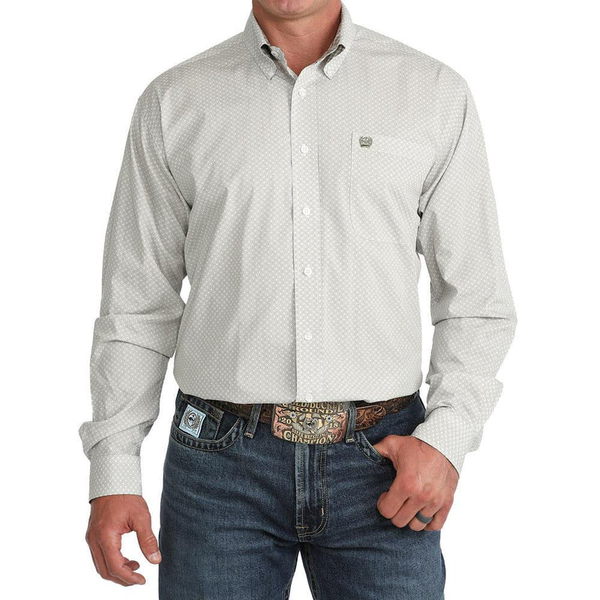 CINCH LONG SLEEVE BUTTON-DOWN SHIRT OLIVE PRINT MTW1106128