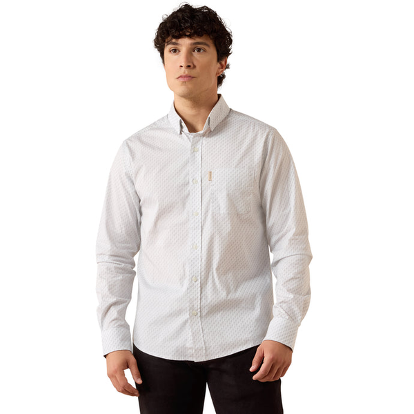 ARIAT MACKENZIE MODERN SLIM FIT SHIRT MOTIF GREY HEATHER 10079271