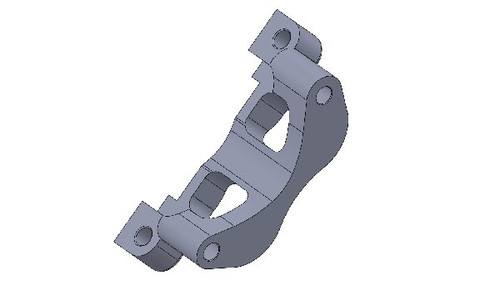 Parolin AP06 REAR BRAKE CALIPER SUPPORT FOR 180MM DISC - BLACK ANODIZED