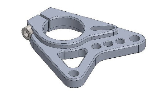 Parolin BRAKE CALIPER SUPPORT FOR KZ FRONT MOTORSPORT - BLACK ANODIZED WITH SCREW