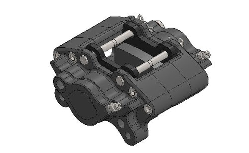 Parolin REAR HYDRAULIC BRAKE CALIPER AP-RACE 01
