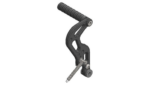PEDAL ALUMINIUM FOR MINIKART - BLACK ANODIZED