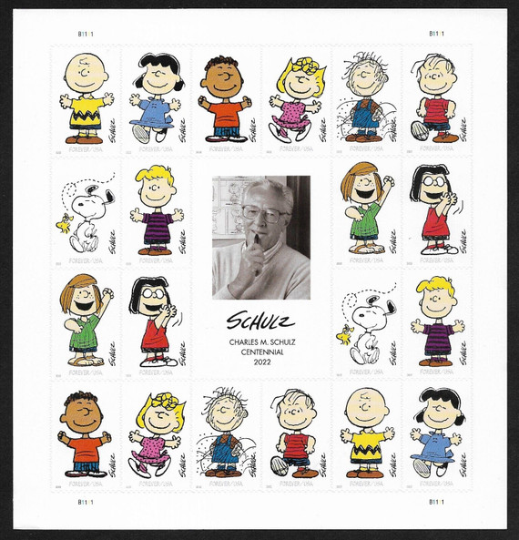Charles M. Schulz 2022 - Sheets of 100 stamps