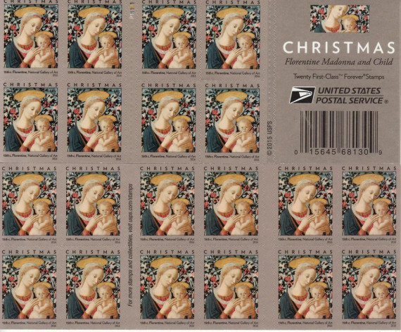 Florentine Madonna and Child - booklets of 100 stamps