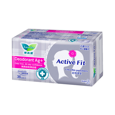 Pantyliner Active Fit Deodorant Ag+ 36s/PK