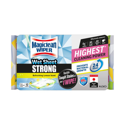 Magiclean Wet Wiper Sheet Strong LEMON 12s
