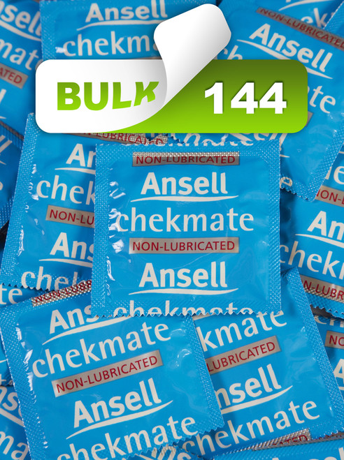 Ansell Chekmate Non-Lubricated Condoms Bulk
