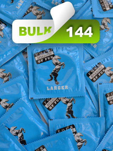 Four Seasons Larger 60mm Condoms (144 Bulk) - Buy Bulk Condoms Online