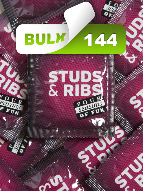 Four Seasons Studded & Ribbed Condoms 144 Bulk - Buy Bulk Condoms Online