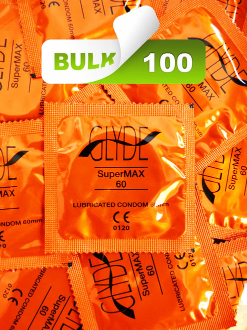 Glyde SuperMax XXL Large 60mm Condoms 100 Bulk  - Buy Bulk Condoms Online