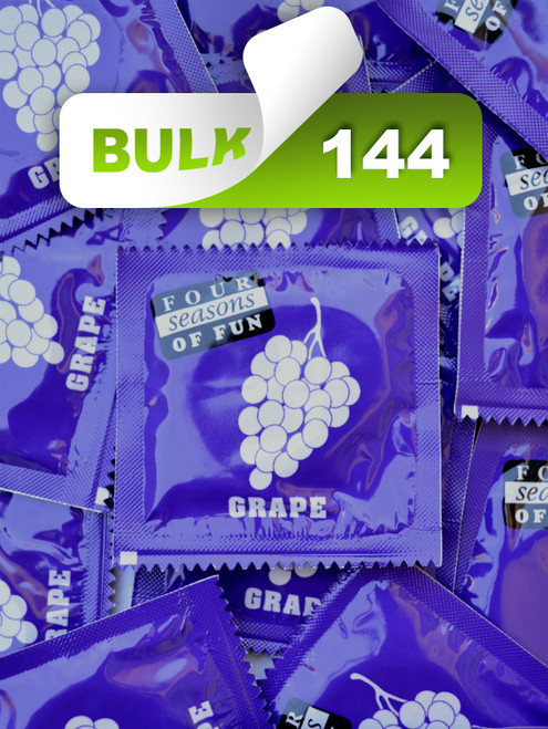 Four Seasons Grape Condoms (144 Bulk)  - Buy Bulk Condoms Online