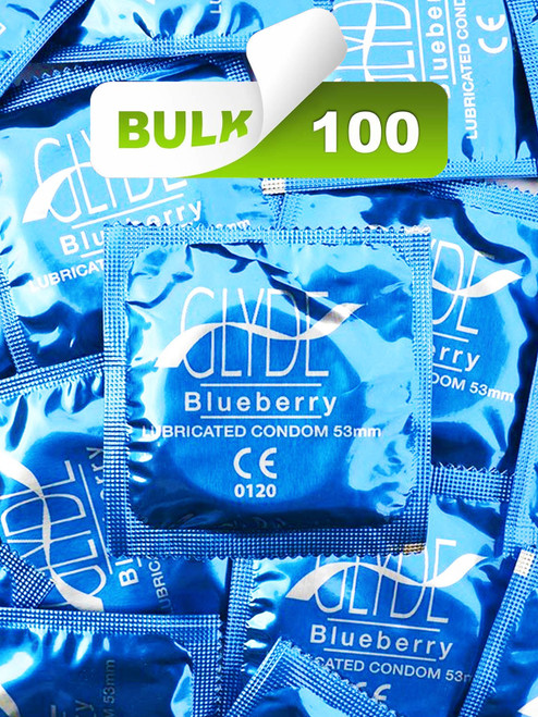 Glyde Blueberry Condoms (Bulk 100) - Buy Bulk Condoms Online