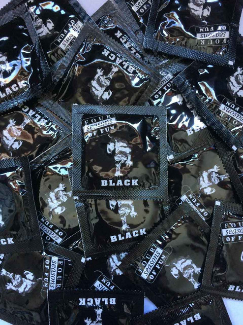 Four Seasons Black Condoms 24 Pack CondomSales