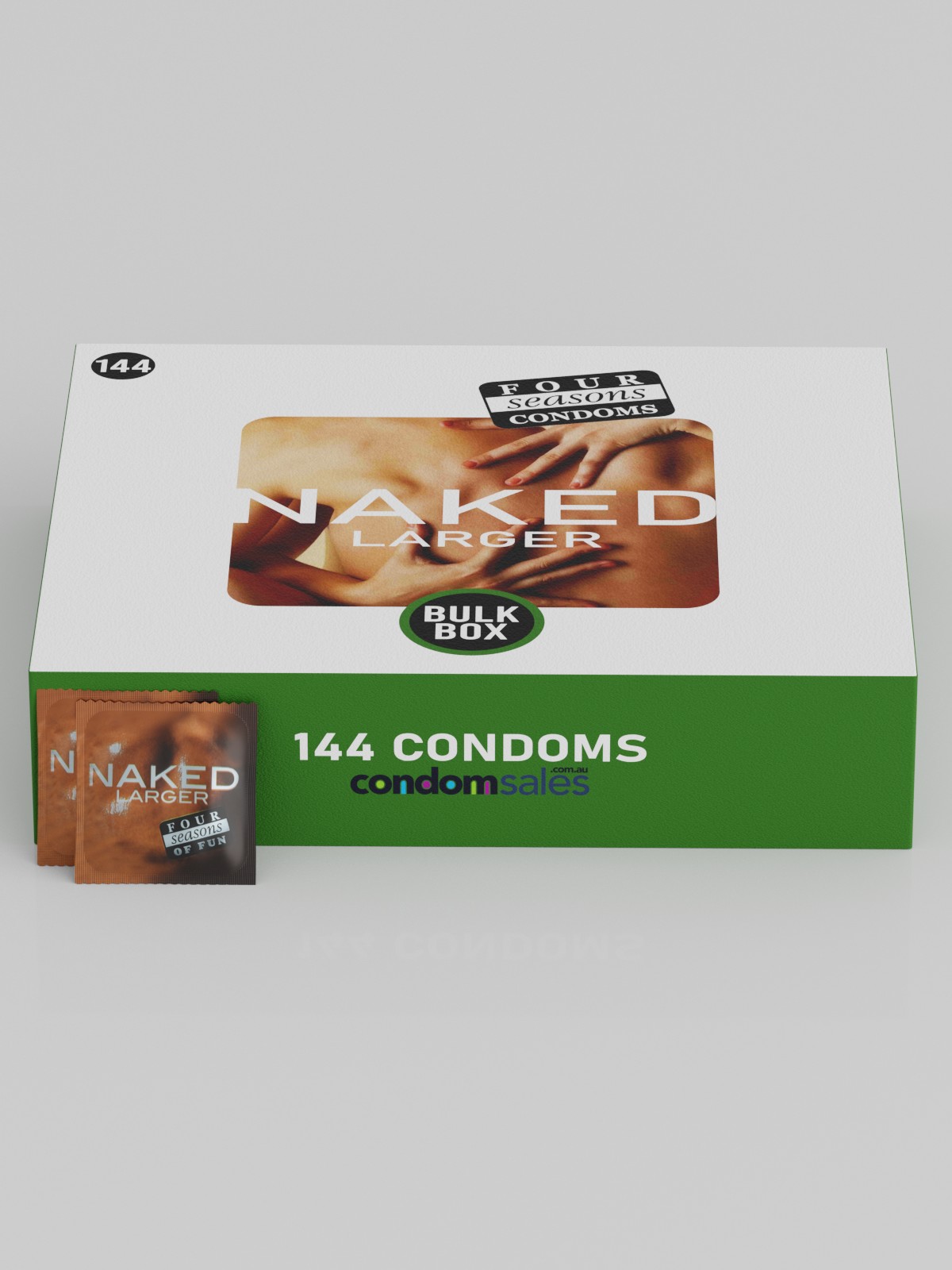Four Seasons Naked Larger 60mm Condoms (144 Bulk) - Buy Bulk Condoms Online